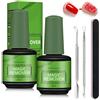 Sularpek Set Per Smalto Semipermanente - 2 PCS Gel Polish Remover, Magic Remover Con Spingi Cuticole e Lima Per Unghie - Rimuovi Smalto in 3-5 Minuti
