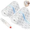 Seloxmcs Benda Trasparente Impermeabile, 15 cm x 2m Nastro Medico Trasparente Bendaggio Antiallergico Pellicola per Tatuaggi, 2 Pack Pellicola Tattoo Traspirante con Piccole Forbici per Tatuaggio, Sport, Bagno