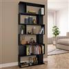 SKM Libreria/Divisorio Nero 80x24x192 cm in Truciolato