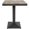 HUOLE Tavolo Rettangolare in Stile Rustico Industriale in MDF e Metallo, Tavolo da Cucina e Bar,Tavolino Bar Tondo In Legno E Metallo I Tavolo Da AppoggioTavolino da Bar-60 * 60 * 75cm-A