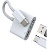 Kefiany Adattatore USB C a USB 3.0 (2 in 1) Cavo OTG per Apple iPad iPhone15 compatibile per Samsung Tipo C Caricabatterie Convertitore Alimentatore Sdoppiatore Dati Chiavetta Cable Android Adattatori tp-BH