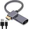 Elebase Adattatore Cavo USB C Femmina a HDMI Maschio,Convertitore Ingresso USB Tipo C 3.1 a Uscita HDMI,Adattatore 4K 60Hz USBC Thunderbolt 3 per Monitor,MacBook Pro,Mac Air,Chromebook Pixel