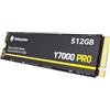 Yottamaster Y7000Pro 512GB SSD M.2 PCIe 4.0, fino a 7000MB/s, M.2 2280 NVMe Solid State Drive interno con 3D QLC NAND Flash, Aggiornamento dello Storage per PS5, PC Computer, Laptop, Gaming