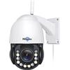 Hiseeu 【30X Zoom Ottico】 Telecamera Wi-Fi Esterno 2K Con Visione Notturna a Colori, 3MP PTZ IP Telecamera Con Pan 355° e Tilt 90°,Tracciamento Automatico,Rilevazione Umana,Audio Bidirezionale,IP66