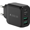 Gcstnn 40W USB C Caricatore, Gcstnn 4 Porto Rapido Multipla Caricabatterie 2USB C& 2USB A, Spina per iPhone 15 Pro Max/14/13/12/11 Plus/SE 2020, iPad Pro Air, Samsung S24 Ultra Muro Carica Alimentatore Presa