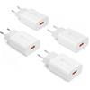 JupptElectronics 4 Pezzi 18W Caricatore Quick Charge 3.0, Caricabatterie USB Alimentatore Ricarica Veloce per iPhone 15 14 13 12 11 SE 2022, iPad, Samsung Galaxy A04s A14 M13 S23 S22 S21 S10, Huawei, Xiaomi ecc