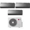 LG Climatizzatore Condizionatore LG Trial Split Inverter serie ARTCOOL UV NANO MIRROR 9+9+12 con MU3R21 R-32 Wi-Fi Integrato 9000+9000+12000