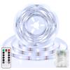 DBFAIRY Striscia LED da 3 metri con batteria, 90 LED alimentata a batteria con timer remoto, striscia luminosa a LED per camera da letto, decorazione della casa (bianco)