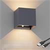 Coinmit LED Batteria Applique con Sensore di Movimento, 3000K Lampada da Parete per Interni, 5500mAh Lampada da Parete Ricaricabile con Fascio Regolabile per il Soggiorno.Antracite