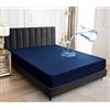 Sufdari Coprimaterasso impermeabile matrimoniale 135x190cm Copriletto per letto, coprimaterasso con tasche profonde 30 cm con elastico in gomma- Blu Navy