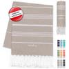 LeStoff Telo hammam XXL/Coperta da picnic, 100% cotone bio, 200x200, Beige