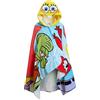 SpongeBob SquarePants Asciugamano con cappuccio 100% cotone Poncho per bambini Asciugamano da bagno da spiaggia Asciugamano da bagno Poncho per nuoto Accappatoio da cambio