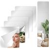 DHJWDUX 9 Pezzi Specchio da Parete Specchio Adesivo 15 X 15cm Specchio Flessibile Adesivo Parete Decorazioni Parete per Armadio Palestra Ingresso Soggiorno Decorazioni Murali Casa Argento