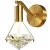 SIYANE Lampadari da parete in cristallo di ottone antico Lampada da parete a LED per interni Lampada da parete in vetro diamantato per bagno Lampada da parete per camera da letto in oro per soggiorno