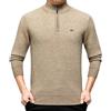 Generic Maglione di Cashmere da Uomo Lavorato A Maglia di Lana di Grandi Dimensioni con Cerniera Mezza Alta O Collo Addensato Pullover Invernale Casual Morbido E Caldo