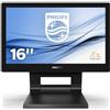 Philips Monitor led 15.6 Philips Touch 162B9T/00 Full HD 1366x768p 4ms classe E Nero [162B9T/00]