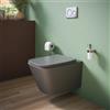 Parama Vaso sospeso rimless in ceramica grigio opaco con sedile soft-close | Kyoto