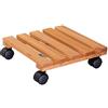 Wagner Carrello per Piante Nature 29 x 29 x 8 cm I per Interni I Carrello per Fiori in Legno Die conifere massello FSC®, Terracotta I Portavasocon Ruote I Portata 100 kg I Fatto in UE - 20015201