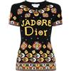 Christian Dior Pre-Owned - T-shirt con ricamo 2004 - Donna - cotone - 36 - Nero