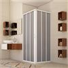 Forte BR100001 Box Doccia Free Angolo Riducibile, Apertura Centrale, Bianco, 60-80 x 60-80, H 185 cm