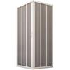 Forte: Box doccia Flex a soffietto angolare in PVC, Anticalcare, Riducibile, Resistente agli urti e ai raggi UV, Kit completo, 75L x 90P x 185H, Bianco