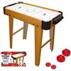 Air Hockey Compact. Gioco con gambe elettrico. Air mini con ventola 12V. Tavolo air hockey Misure 77x37x68cm con 2 manopole e 2 dischi inclusi. Completo di segnapunti integrato. Idea regalo