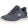 Skechers Hands Free Slip Ins Summits Dazzling Haze, Scarpe da Ginnastica Donna, Marina Militare, 39.5 EU Larga
