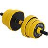 DecHome Bilanciere e Manubrio 20 kg Componibile e 2 in 1 per Casa/Palestra - A51088