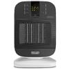 De'Longhi HFX60V20 Termoventilatore Verticale, Tecnologia Ceramica, Silenzioso, 2 Livelli di Potenza, Ventilazione Estiva, TIMER 24H, Funzione Eco-Energy, Luce, Anti-ribaltamento, Leggero, Nero