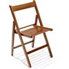 MyLiving Sedia Pieghevole Libro in Legno di Faggio - Noce