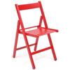 MyLiving Sedia Pieghevole Libro in Legno di Faggio - Rosso