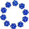 Deolven D20 Dadi Poliedrici, 10 Pezzi Blu Trasparente, 20 Facce per DND MTG RPG Dungeons And Dragons
