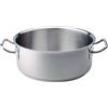 Pentole Agnelli COIX3106E28 Casseruola Bassa con Maniglie, Acciaio, Argento, 28 cm