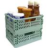 RHBHY 2 Pezzi Mini Scatola Portaoggetti Pieghevole, Cassetta Pieghevole in Plastica, Cesti Portaoggetti Pieghevoli, Piccole Scatole (Verde)