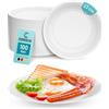 Generic 100 piatti di carta | rotondi Ø 23 cm stoviglie usa e getta | Piatti usa e getta, piatti di carta usa e getta, piatti per feste, piatti di carta, piatti per torte, piatti da spuntino (100, (Ø 23 cm)