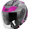 Givi Casco moto Jet Givi X.25 TARGET Titanio Rosa