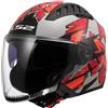 Ls2 Casco Moto Jet LS2 OF600 COPTER II KANJI LIGHT Grigio