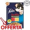 Purina Cat Felix Doubly Delicious Manzo e Pollame In Gelatina - Bustina Da 85 Gr - CONFEZIONE RISPARMIO