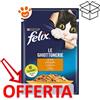 Purina Cat Felix le Ghiottonerie Salmone e Zucchine in Gelatina - Bustina Da 85 Gr - CONFEZIONE RISPARMIO