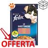 Purina Cat Felix le Ghiottonerie Salmone in Gelatina - Bustina Da 85 Gr - CONFEZIONE RISPARMIO