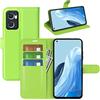 Fertuo Cover per Oppo Find X5 Lite, Custodia Portafoglio Cover a Libro in Pelle Flip Case con Silicone Bumper, Fibbia Magnetica, Porta Carte, Kickstand, per Oppo Find X5 Lite, Verde