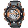Armitron - Orologio sportivo da uomo, digitale, con cronografo, cinturino in resina, 40/8292, Arancia
