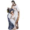 DRW Mistero Classico di 1 Piece in piedi Maria, il bambino in giro e San Jose e il bambino in tonalità blu e oro 25 cm