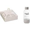 Beghelli 3341 Cartuccia Composita Filtrante Sterilizzata acqua & 3336 Bottiglie in PET con tappo ermetico per la gasatura dell'acqua, Capacità 0,92 litri, confezione doppia