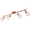 Eglo ZAPATA Faretto da Soffitto in Acciaio, 4 Luci, 2.5 W, Rame