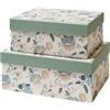 Rössler Papier 13491537000 - Scatola regalo con coperchio Eliza, set di 2 scatole, scatole di cartone rettangolari