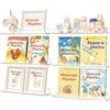 Lifewit Set di 6 Mensole da Muro in Plastica, 38cm Supporto in Vinile per Bambini per Libri/Disco in Vinile/Immagini/Decorazioni, per Organizzare la Camera da Letto/Soggiorno/Bagno/Cucina, Trasparente