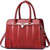 DORRISO Moda Donna Borsa a Mano Viaggio PU Pelle Elegante Borse da Donna Tote con Multiple Tasche Borsa a Tracolla per Shopping Lavoro Quotidiano Vacanza Casuale Classica Borse a Spalla Rosso