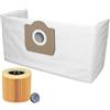 McFilter 10 sacchetti per aspirapolvere in tessuto non tessuto per Kärcher 6.959-130.0, WD3 Premium, MV3, A2604, A2204, A2254, sacchetti per aspirapolvere multiuso + 1 filtro a cartuccia KA39