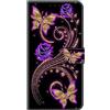 Tivenfezk Nadoli Custodia PU Pelle per Xiaomi Redmi Note 9S,Carino Colorato Dipinto Viola Fiore Farfalla Porta Carte Magnetico Portafoglio Protettiva Cover
